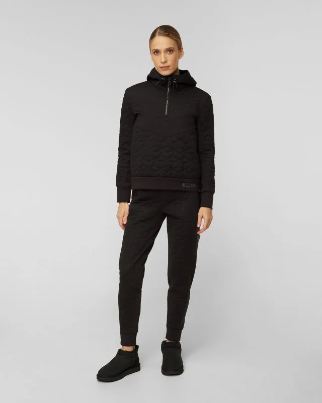 Pantaloni jogger trapuntati neri da donna Sportalm