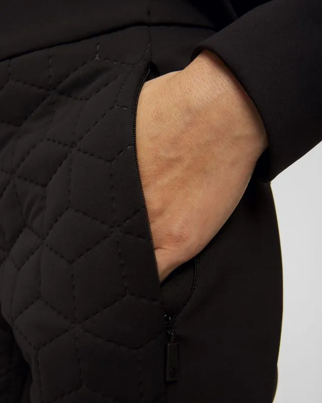 Pantaloni jogger trapuntati neri da donna Sportalm