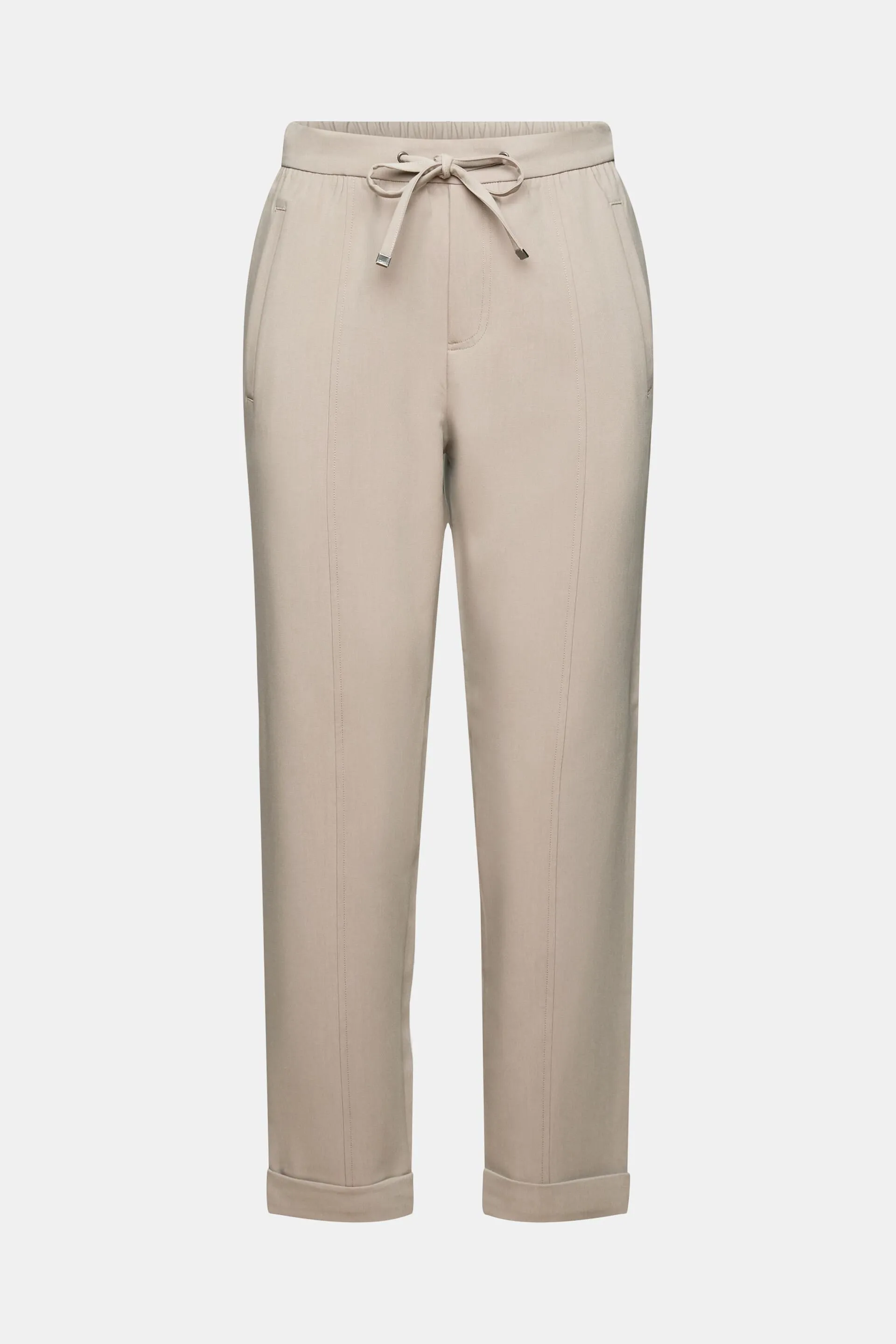 Pantaloni stile jogger a vita media