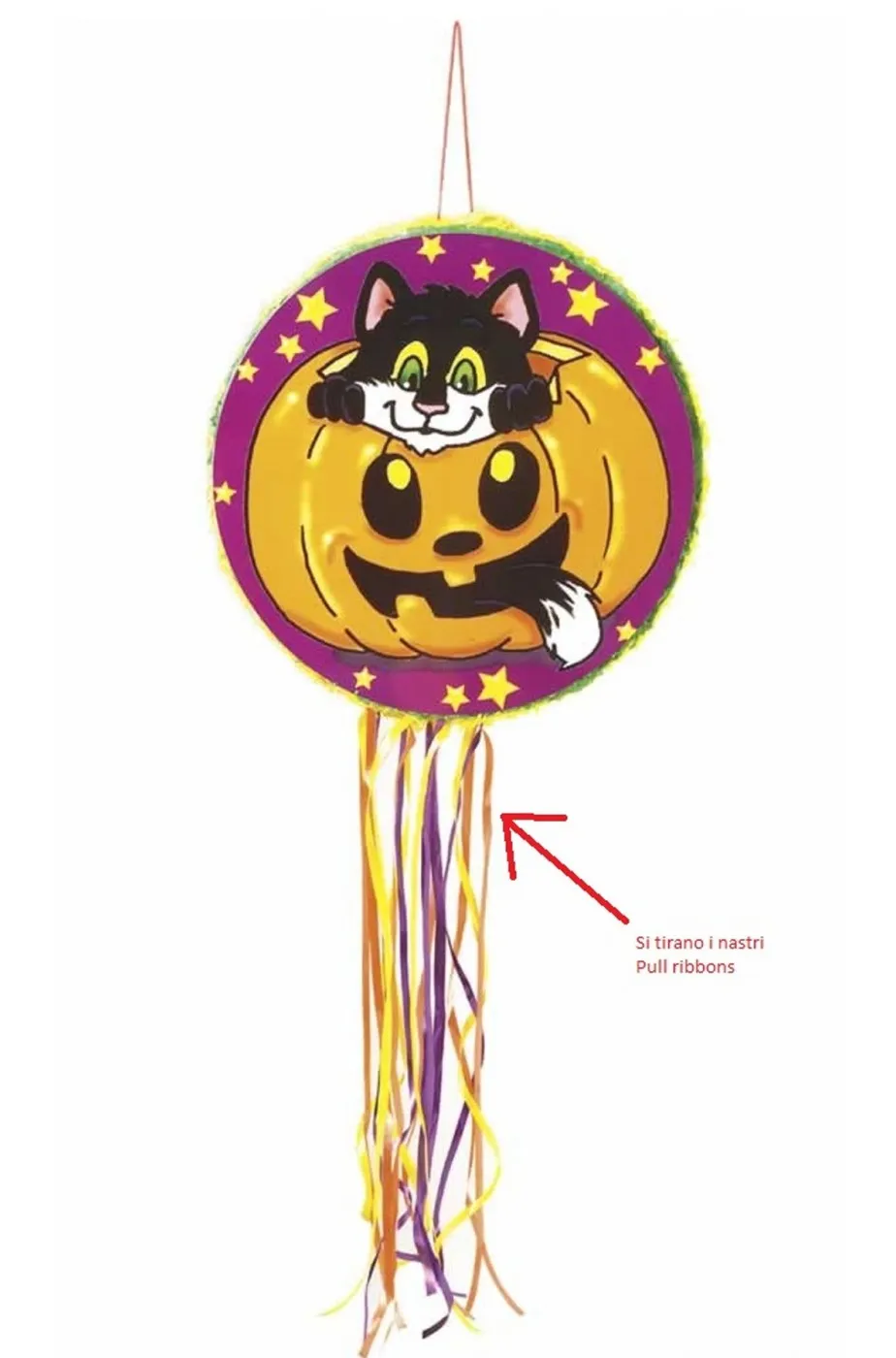 Pignata Pentolaccia a zucca per allestimenti halloween