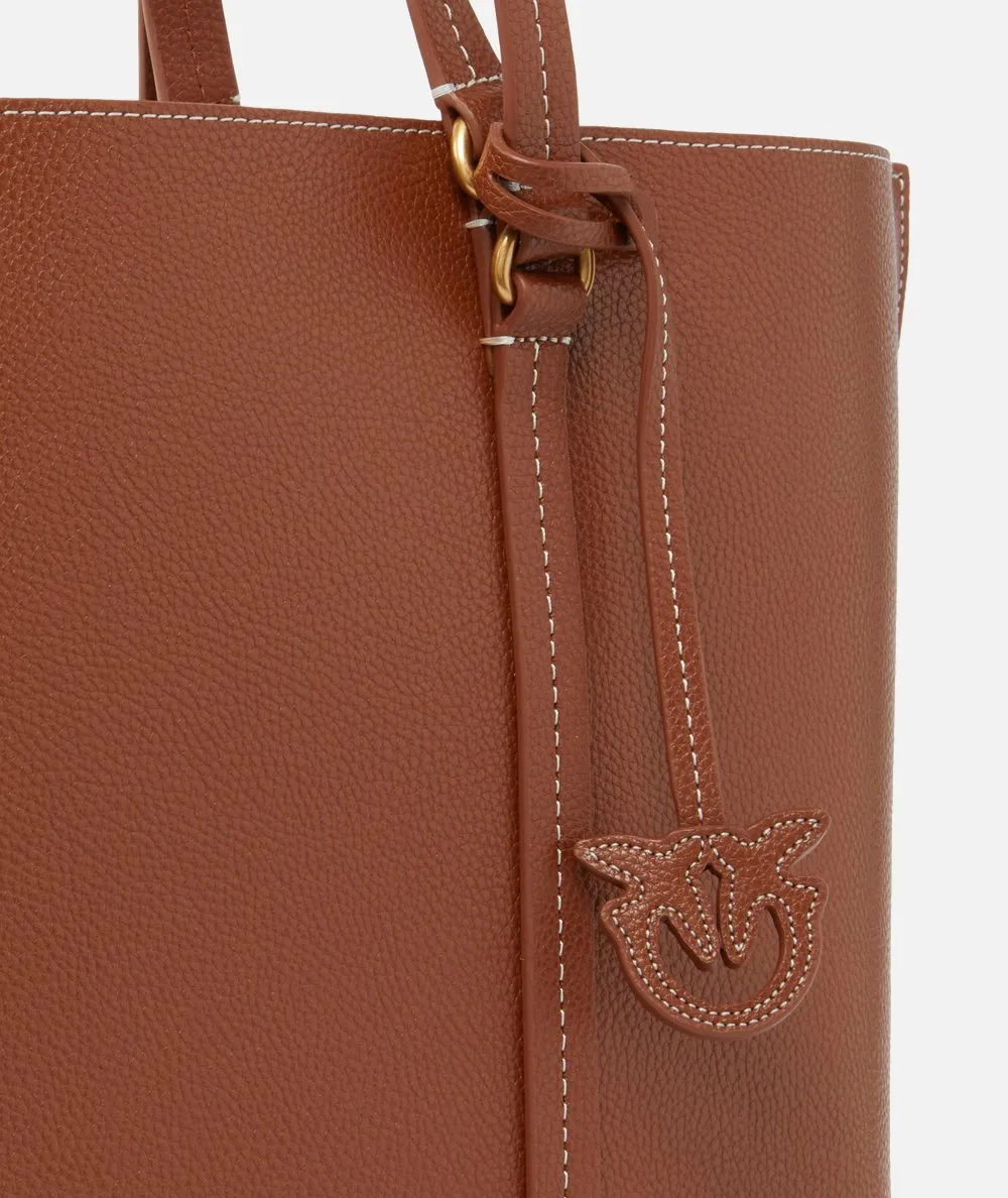 PINKO--Borsa Shopper grande in pelle bottalata