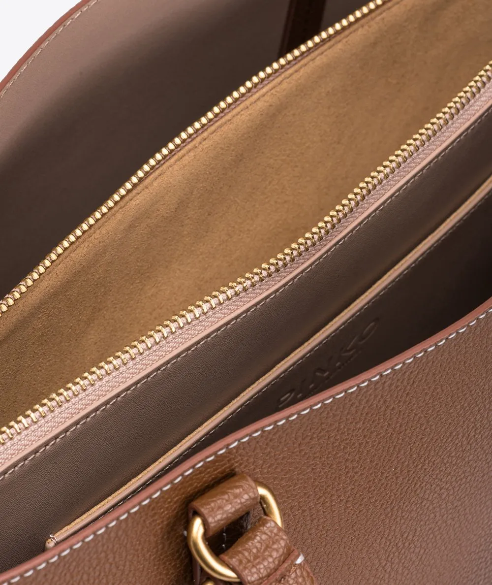 PINKO--Borsa Shopper grande in pelle bottalata