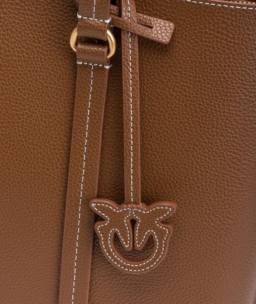 PINKO--Borsa Shopper grande in pelle bottalata