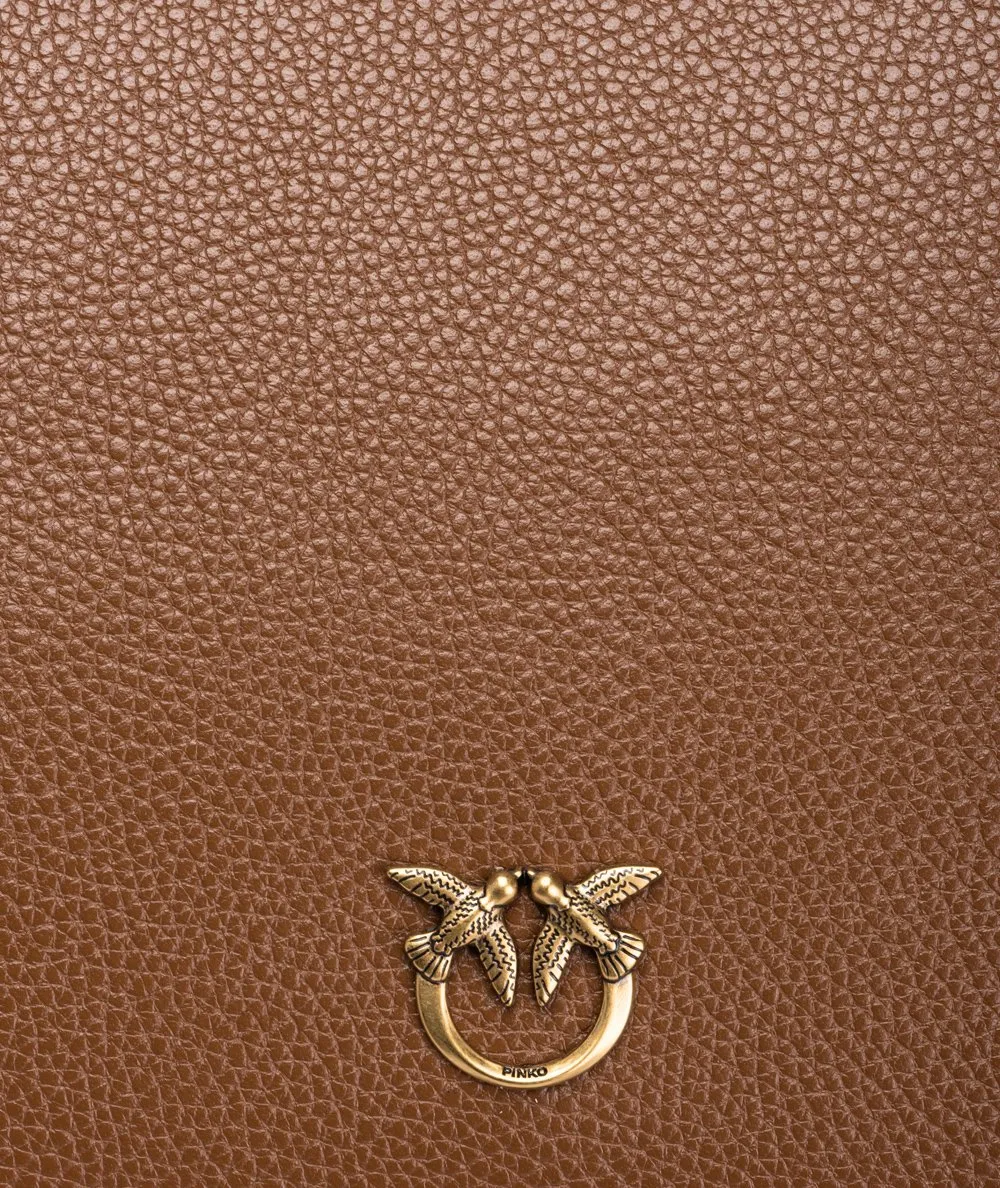 PINKO--Borsa Shopper grande in pelle bottalata