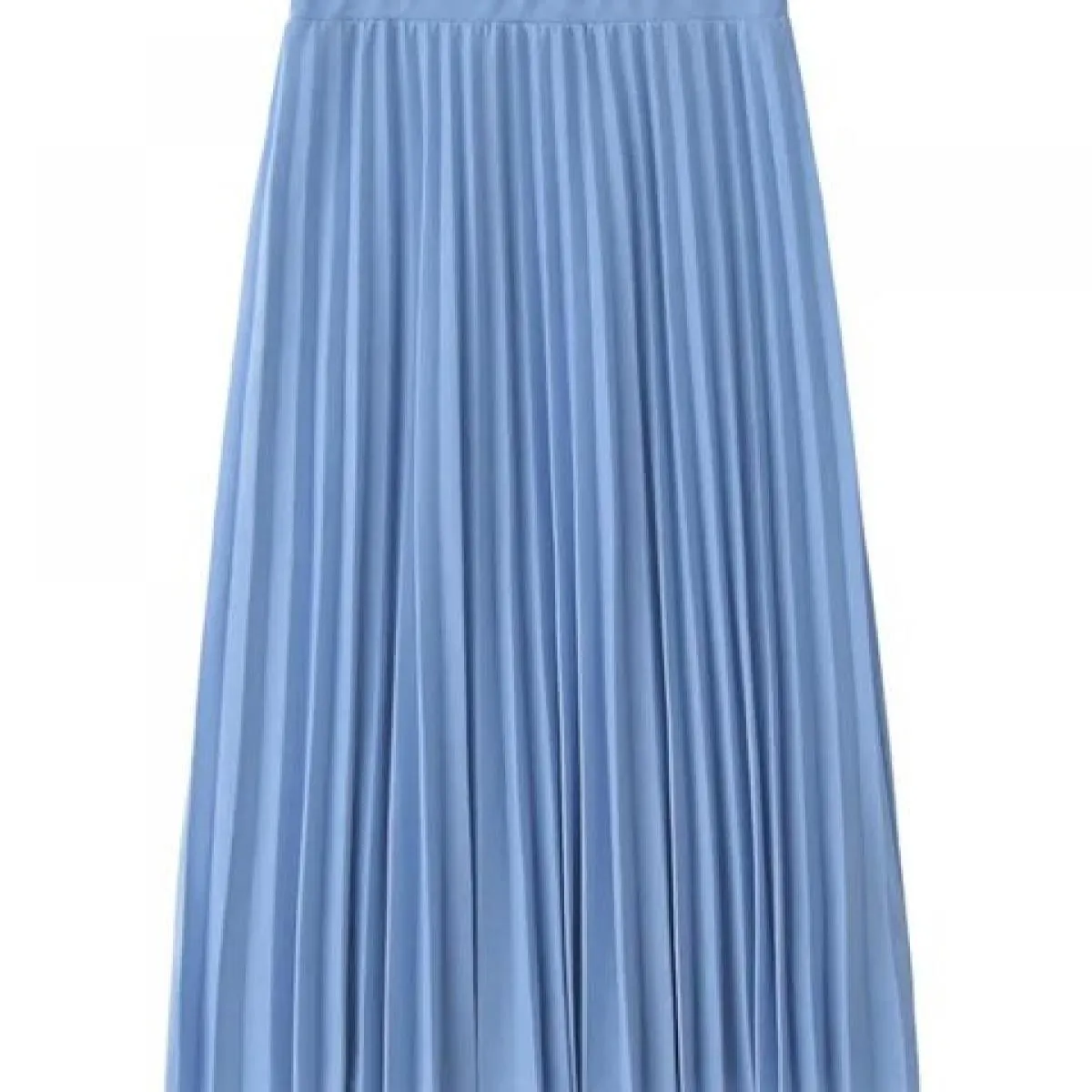 Primavera e autunno nuova moda donna vita alta pieghettata tinta unita mezza lunghezza gonna elastica promozioni Lady Black Pin