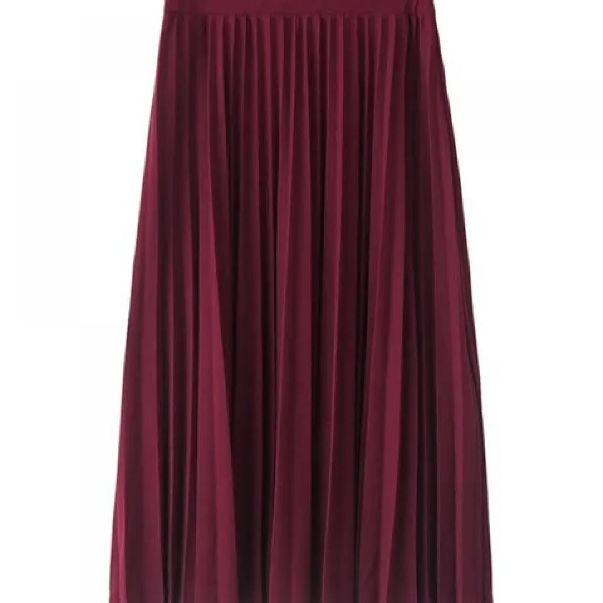 Primavera e autunno nuova moda donna vita alta pieghettata tinta unita mezza lunghezza gonna elastica promozioni Lady Black Pin