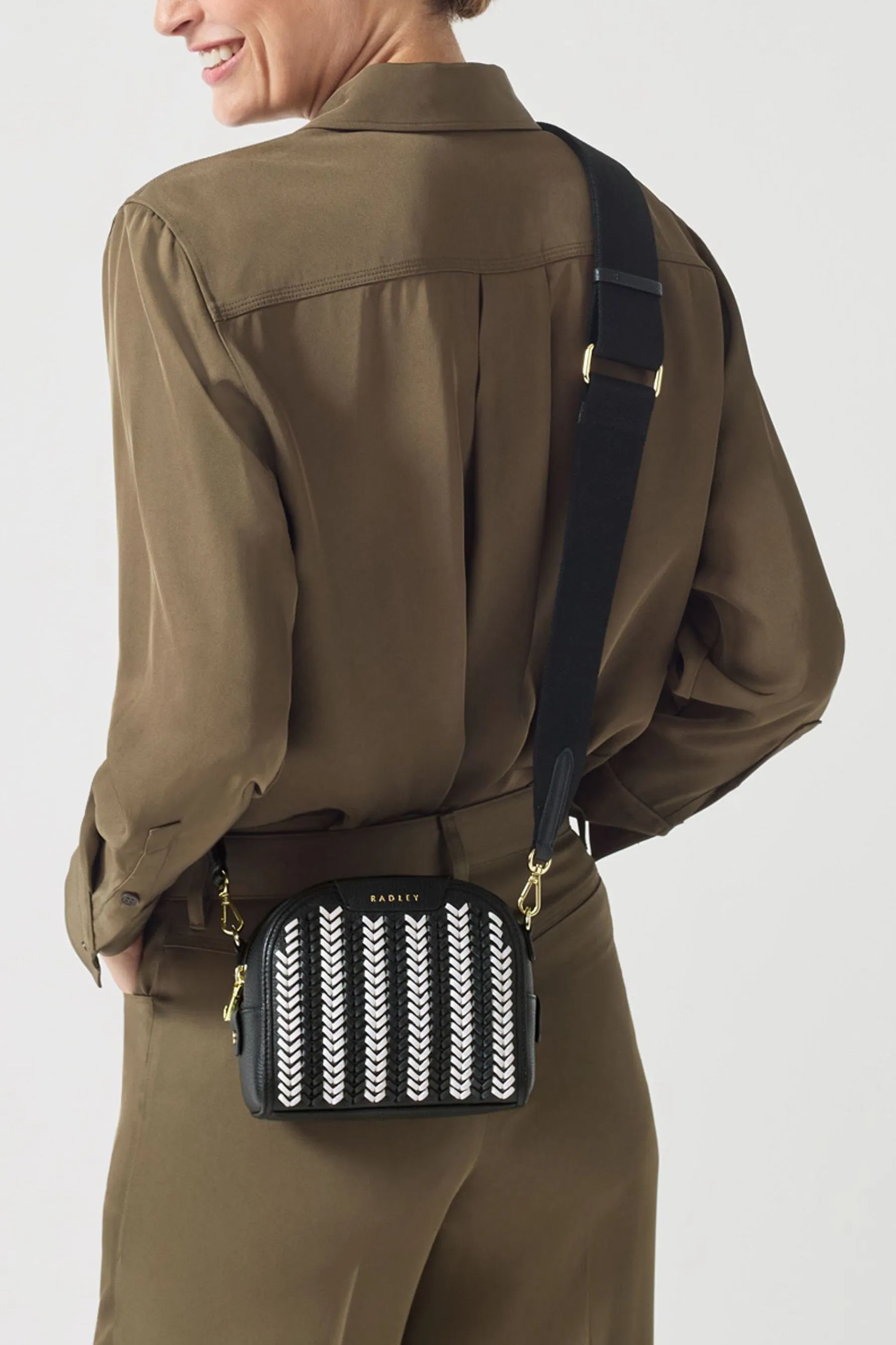 Radley London Small Arden Crescent Borsa a tracolla con zip    