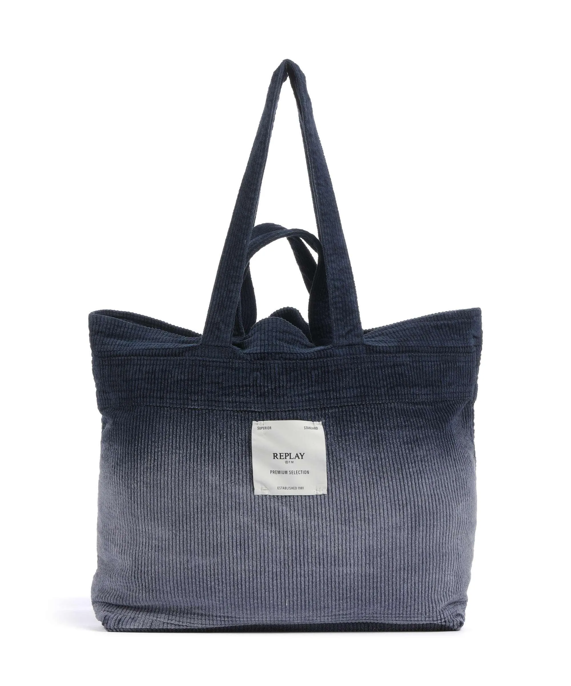  Replay Borsa shopper cotone navy  