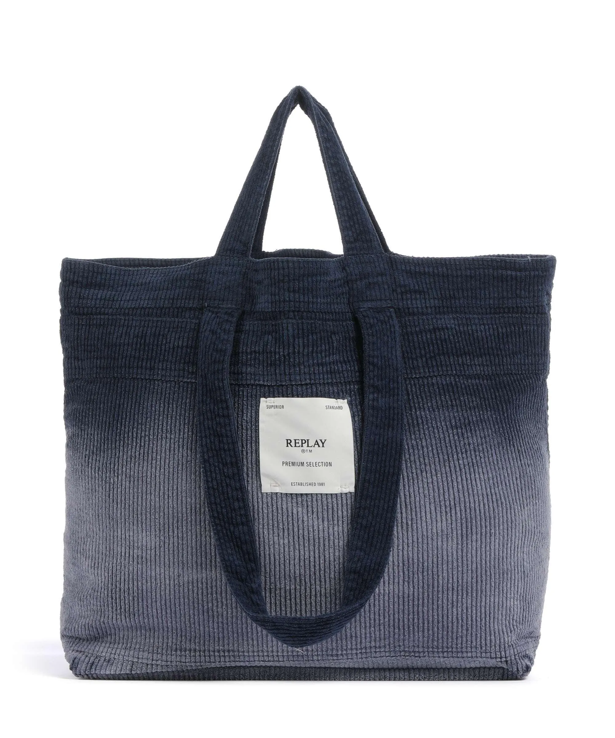  Replay Borsa shopper cotone navy  