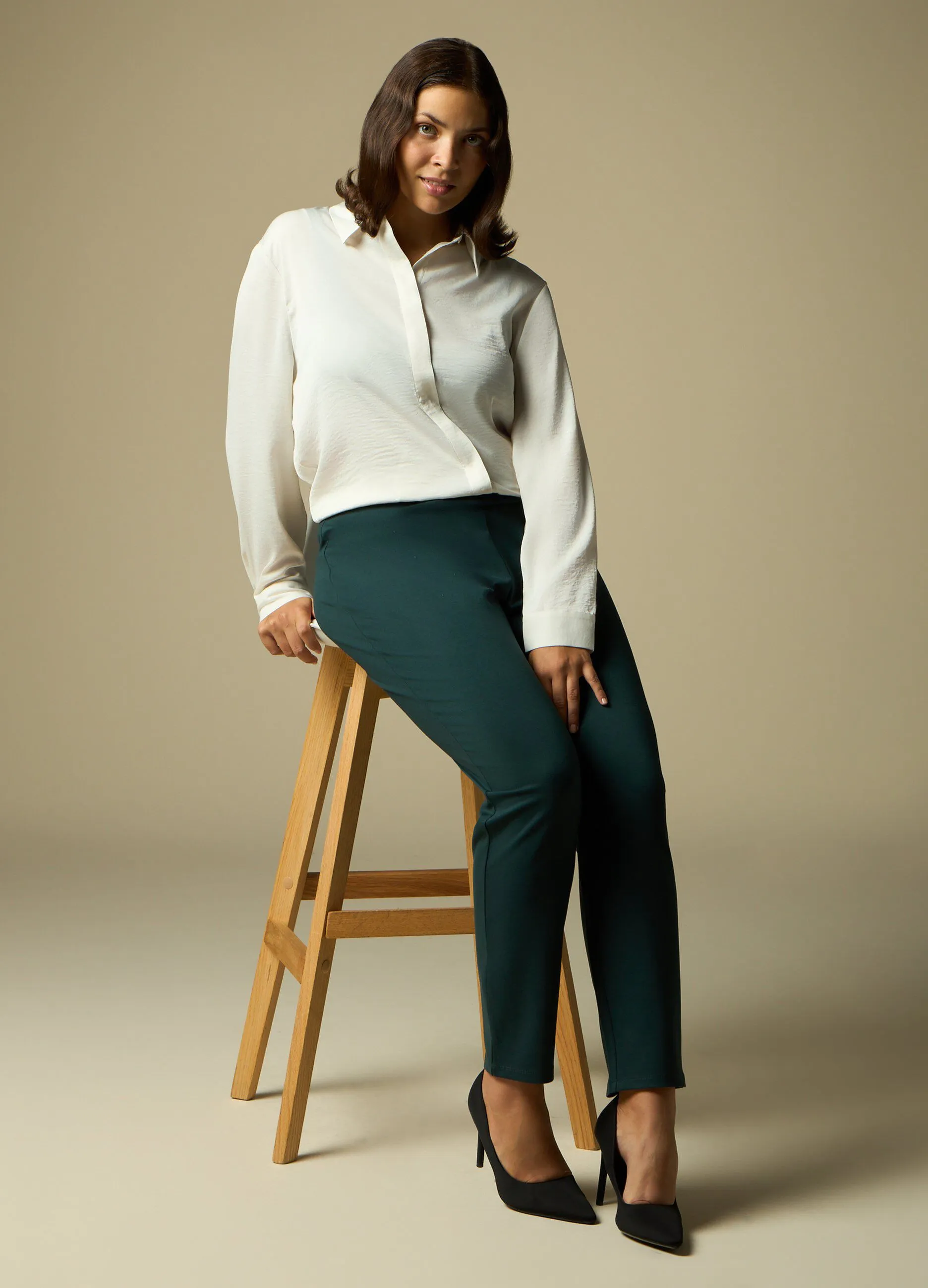 ROSA THEA  Pantaloni a vita alta curvy donna