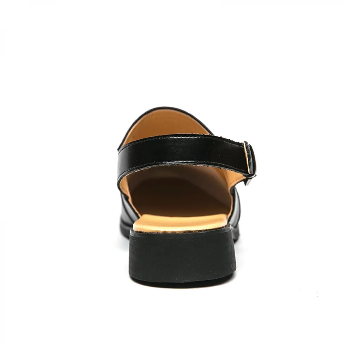 Sandali da uomo neri Scarpe eleganti da uomo in pelle bianca Pu Punta rotonda Slip On Scarpe da uomo fatte a mano primavera / au