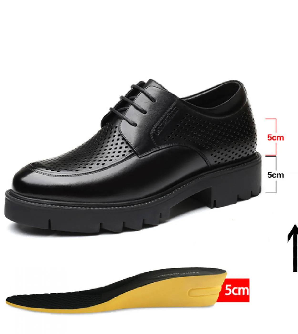 Sandalo da uomo da 10 cm Tacco invisibile Sandali eleganti da uomo da 8 cm Scarpe formali Scarpe da sposa più alte da uomo trasp