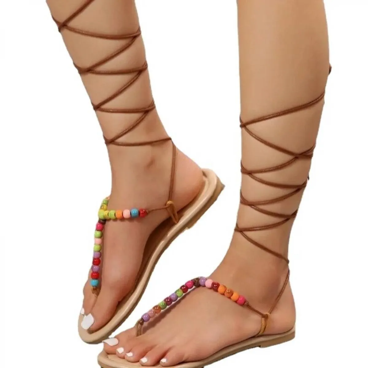Scarpe da donna 2023 sandali da donna con cinturino alla caviglia sandali estivi Casual con tacco basso scarpe da donna con perl