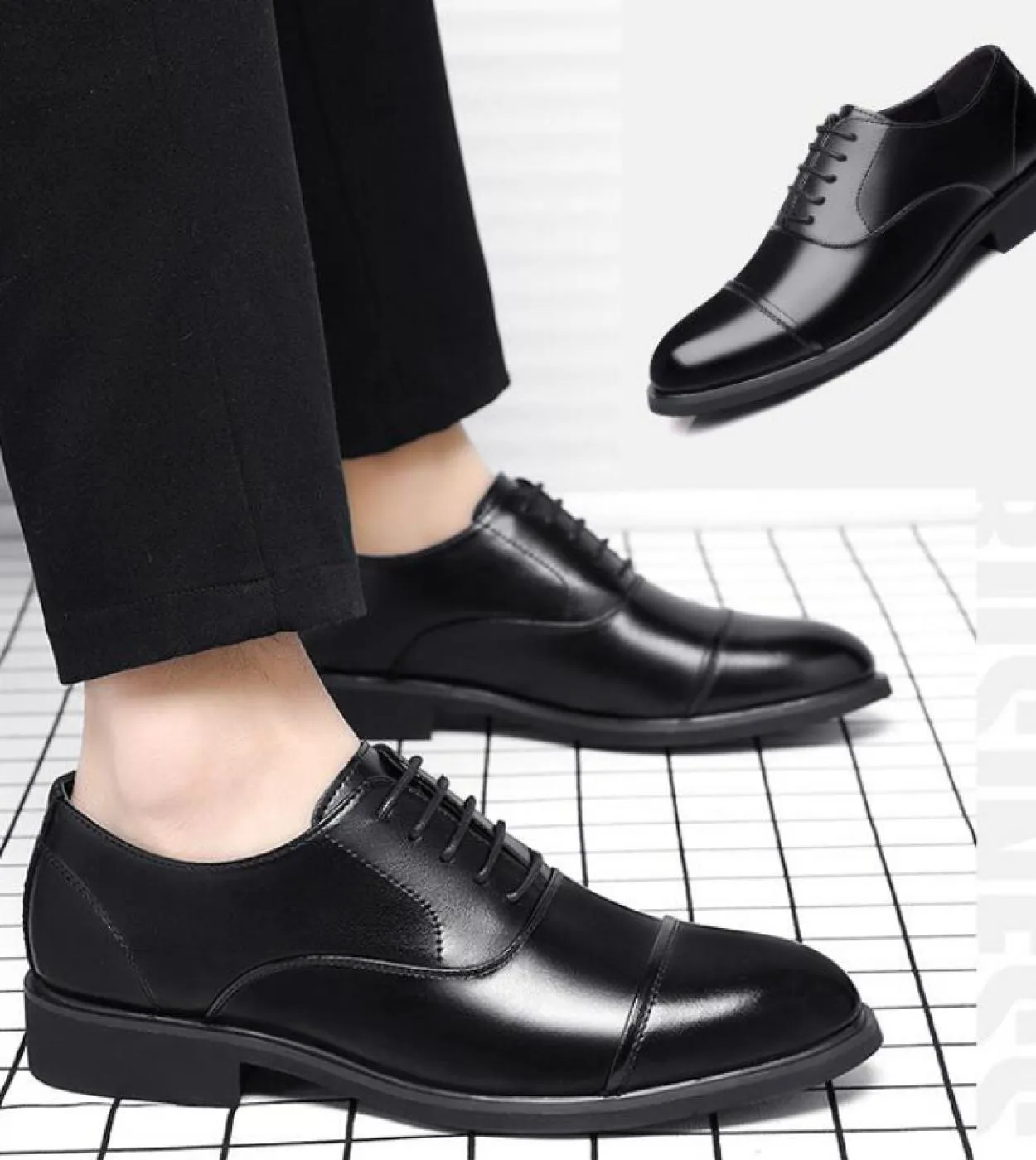 Scarpe da uomo daffari da uomo con tacco invisibile Scarpe da uomo casual da uomo più alte di 6 cm Scarpe eleganti da uomo Oxfo