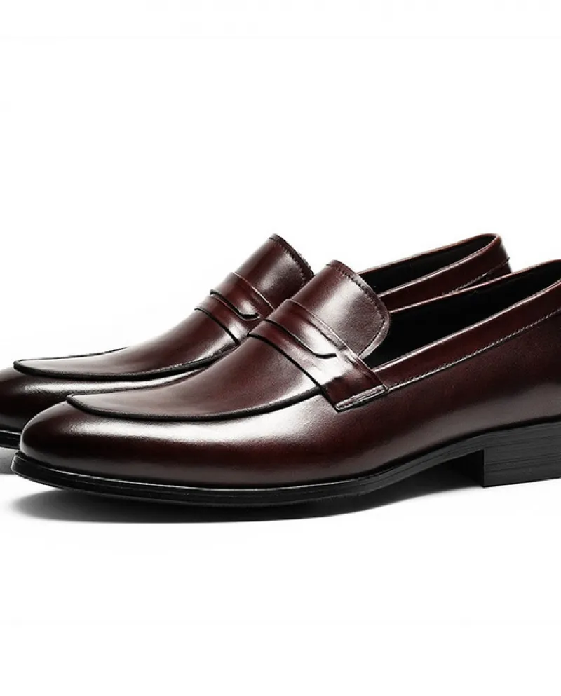 Scarpe da uomo in pelle autunno Scarpe eleganti da uomo Scarpe da uomo di marca Bullock di lusso in vera pelle nera Slipon da sp