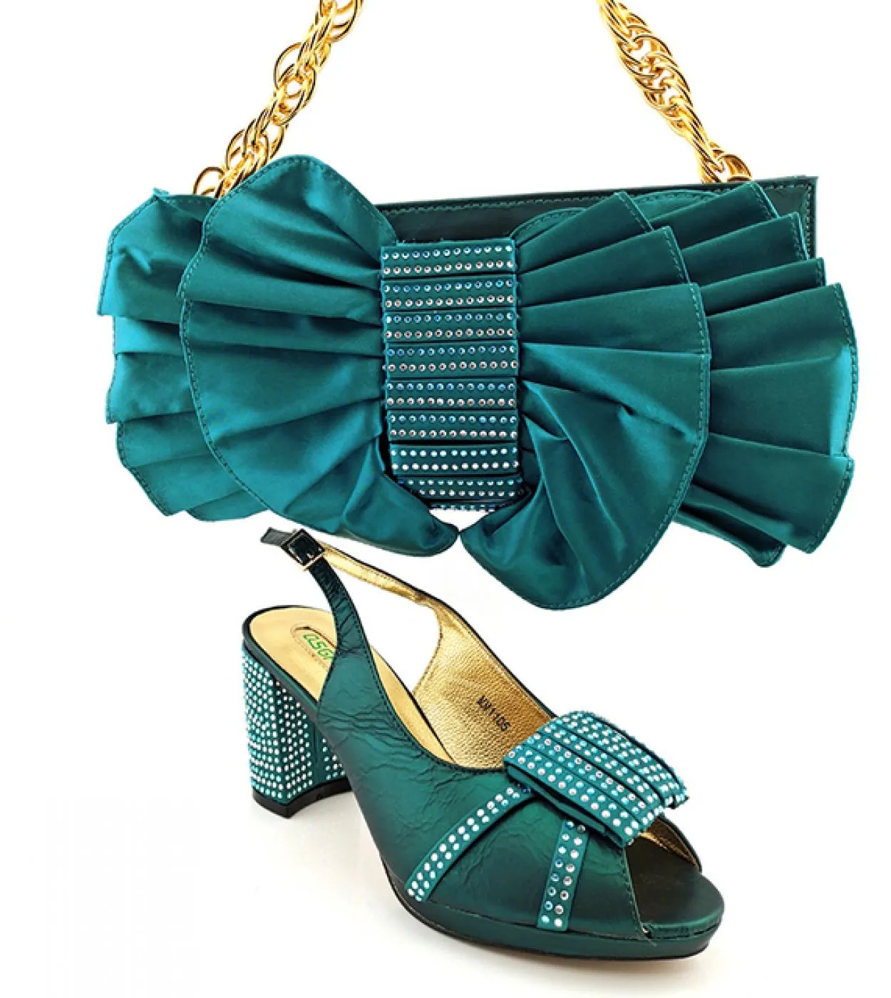 Scarpe e borsa da donna eleganti africane di vendita calda di design italiano con décolleté blu reale