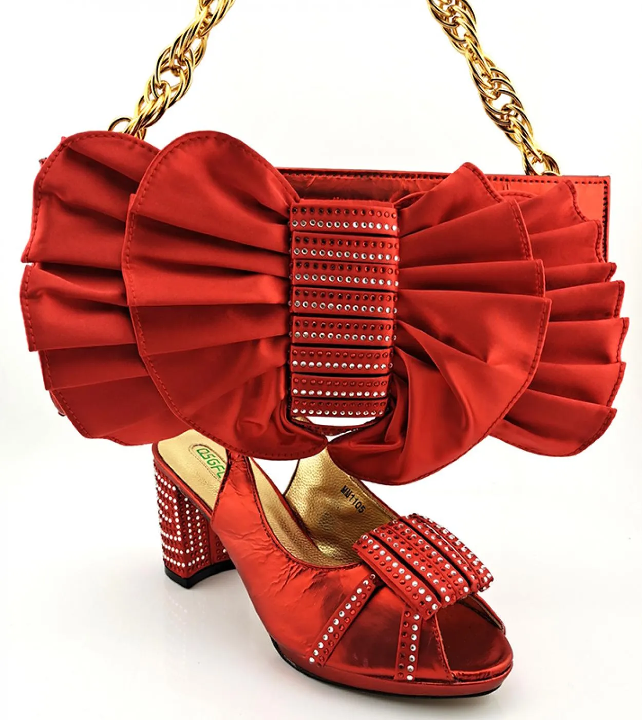 Scarpe e borsa da donna eleganti africane di vendita calda di design italiano con décolleté blu reale