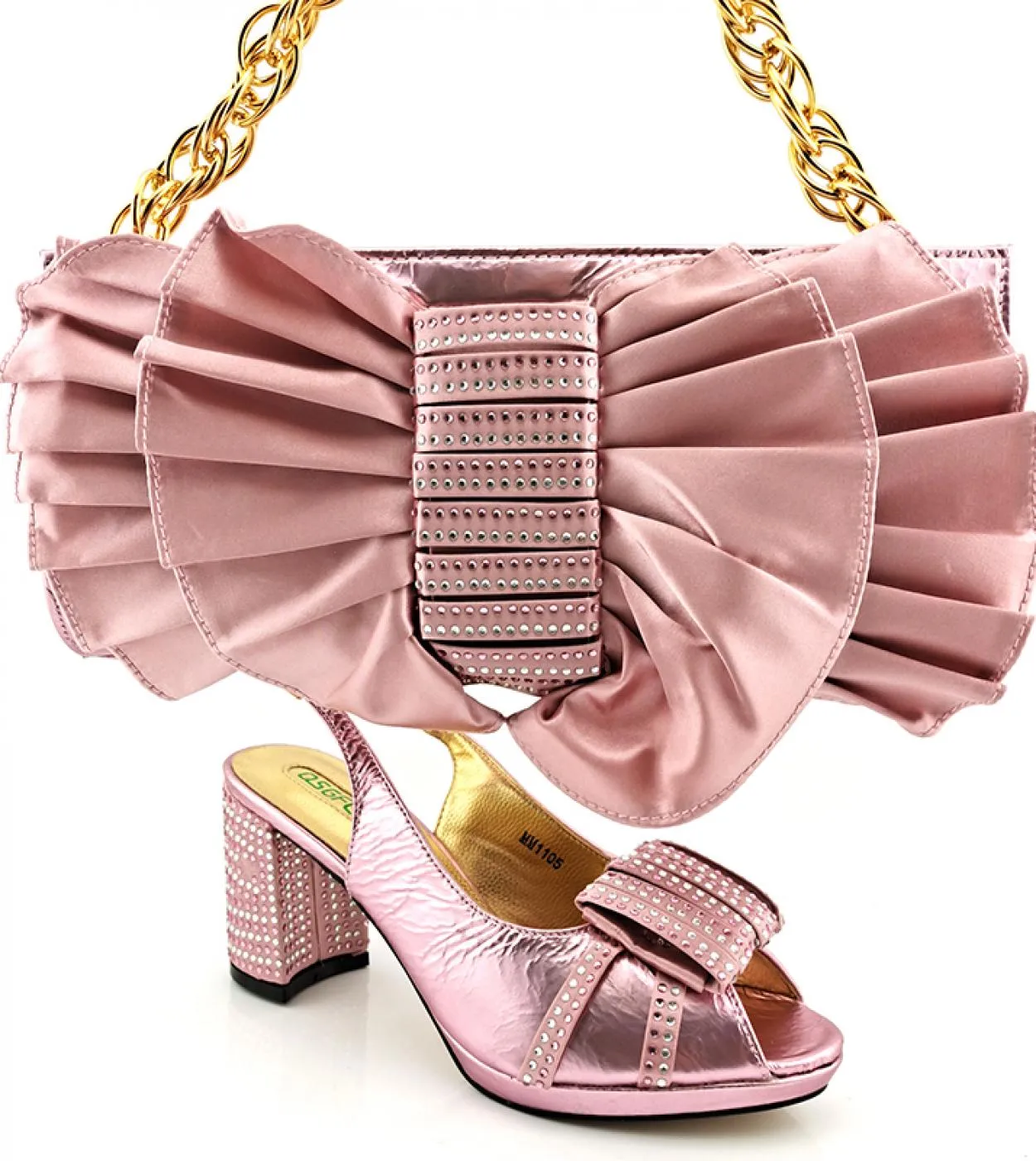 Scarpe e borsa da donna eleganti africane di vendita calda di design italiano con décolleté blu reale