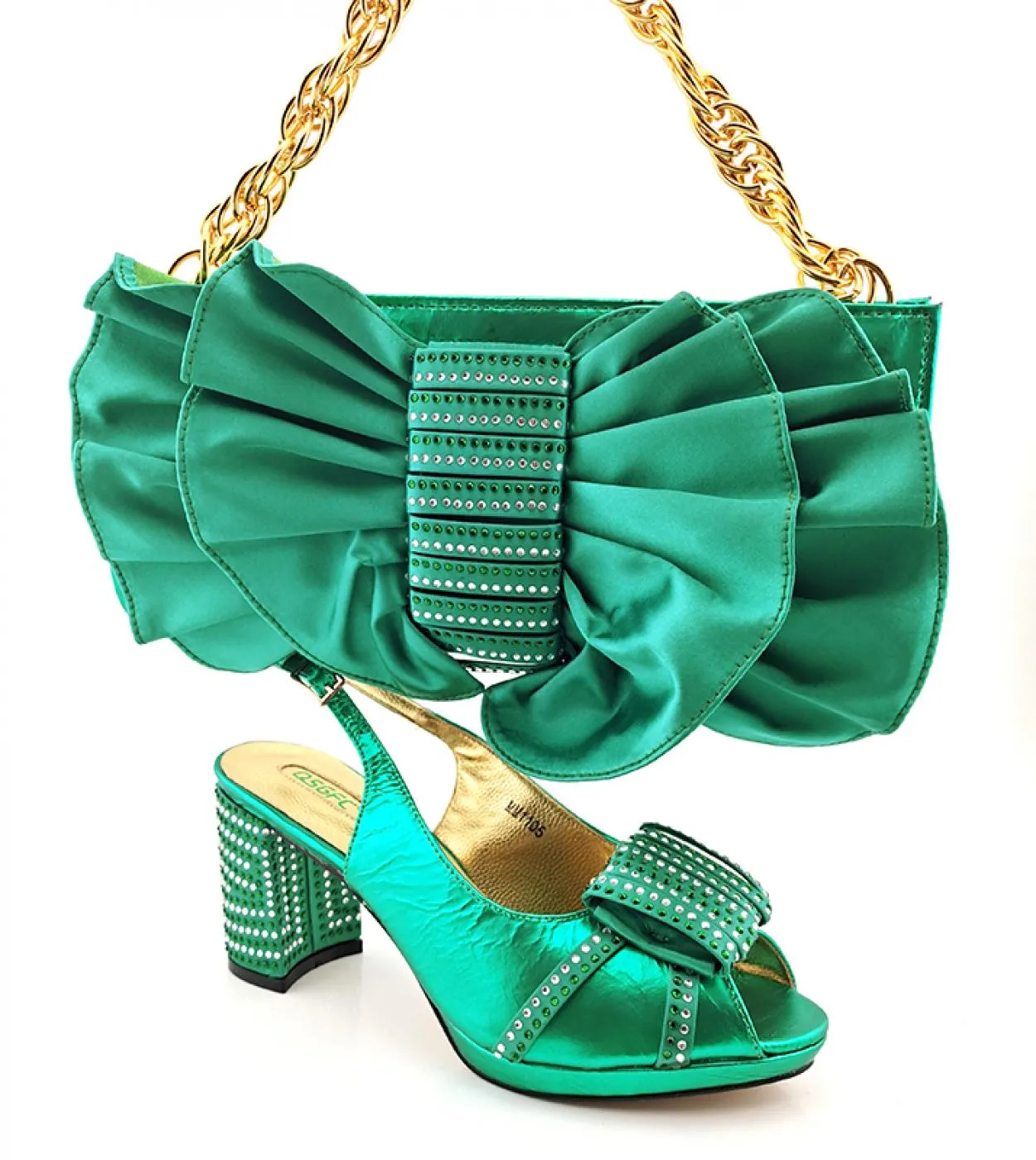 Scarpe e borsa da donna eleganti africane di vendita calda di design italiano con décolleté blu reale