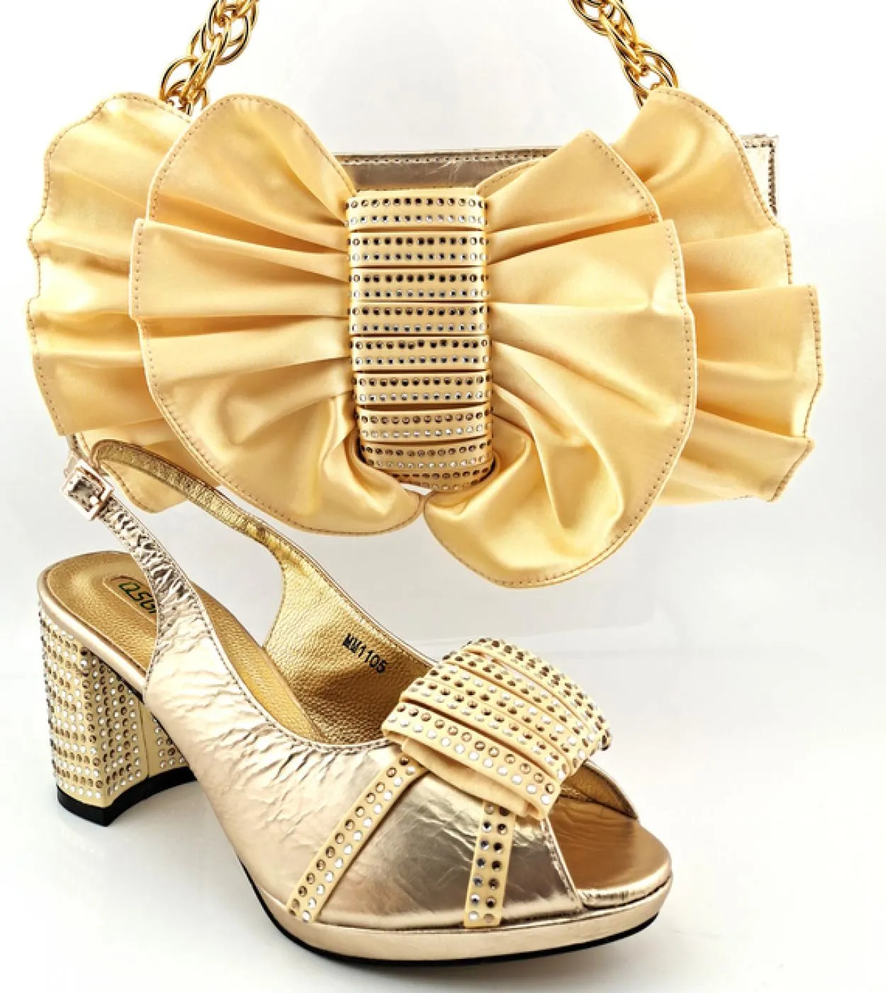 Scarpe e borsa da donna eleganti africane di vendita calda di design italiano con décolleté blu reale