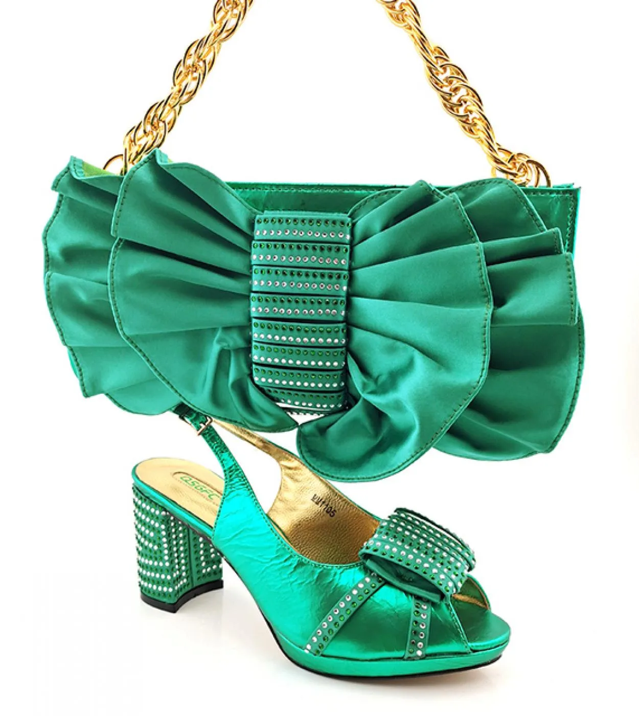 Scarpe e borsa da donna eleganti africane di vendita calda di design italiano con décolleté blu reale