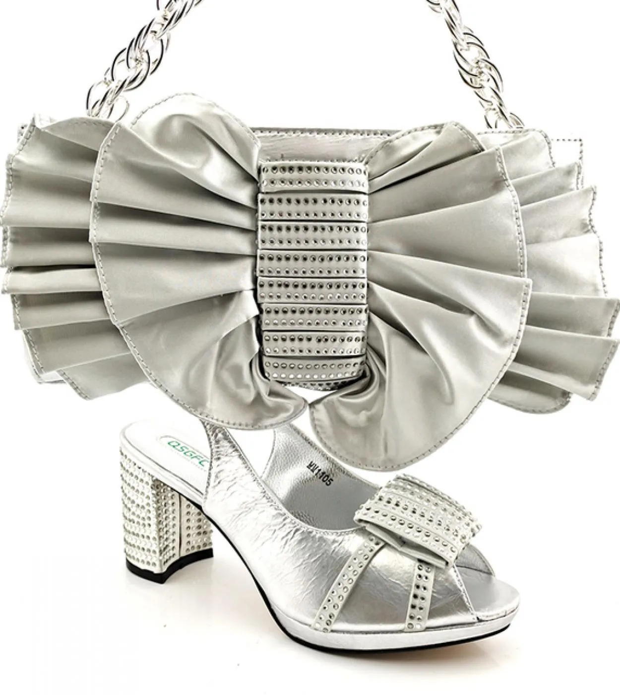 Scarpe e borsa da donna eleganti africane di vendita calda di design italiano con décolleté blu reale