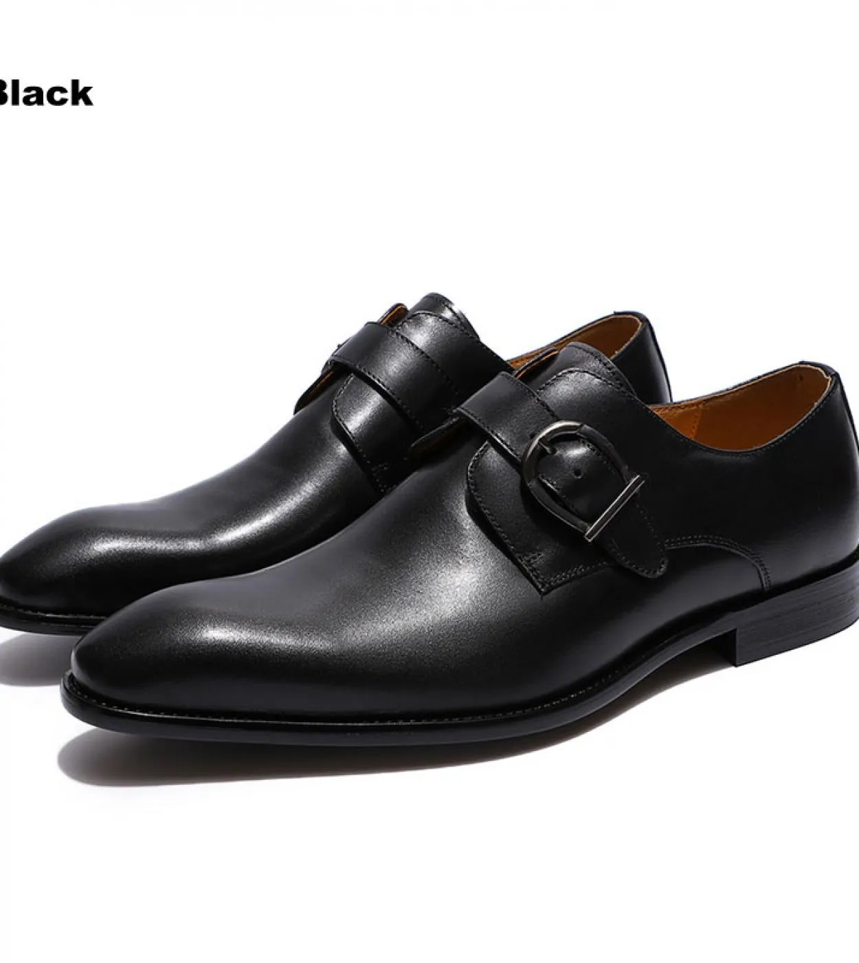 Scarpe eleganti da uomo classiche Monk Strap Buckle Stile italiano fatto a mano in vera pelle formale da ufficio Scarpe da lavor