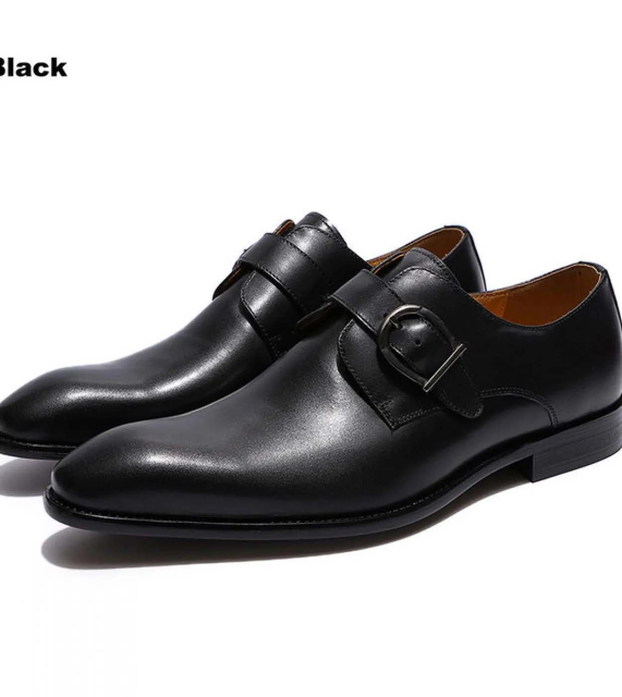 Scarpe eleganti da uomo classiche Monk Strap Buckle Stile italiano fatto a mano in vera pelle formale da ufficio Scarpe da lavor