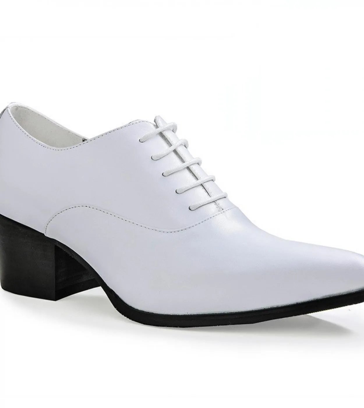 Scarpe eleganti da uomo con tacchi alti 2022 Nuovo stile Vera pelle di mucca Qualità Lusso Casual Marrone Bianco Nero Scarpe da