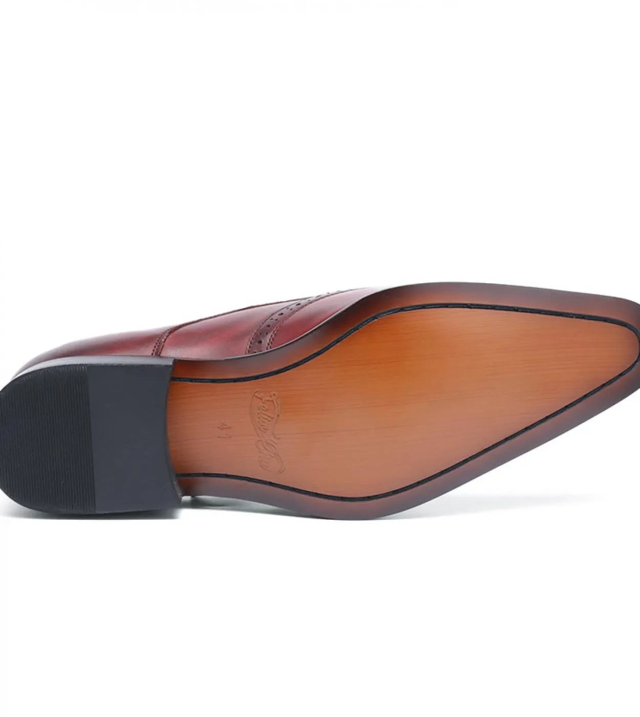 Scarpe eleganti da uomo Monk Strap Felix Chu Scarpe in pelle verniciata Genuino di alta qualità