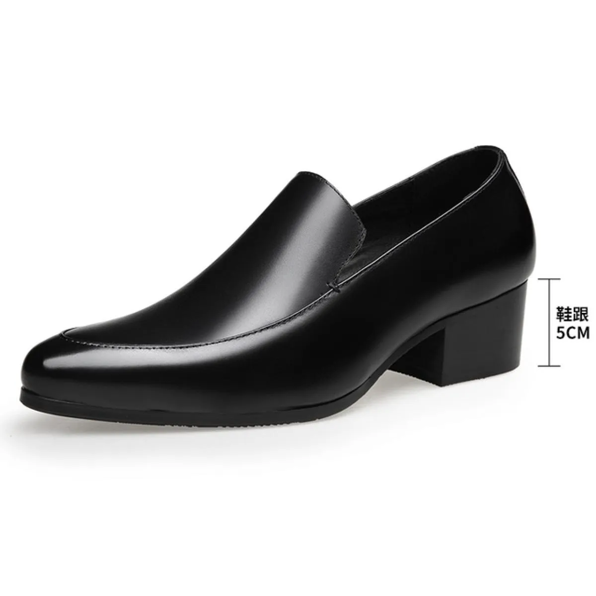 Scarpe eleganti in pelle a punta per uomo in abbigliamento da lavoro di stile britannico Scarpe da uomo con aumento di altezza p