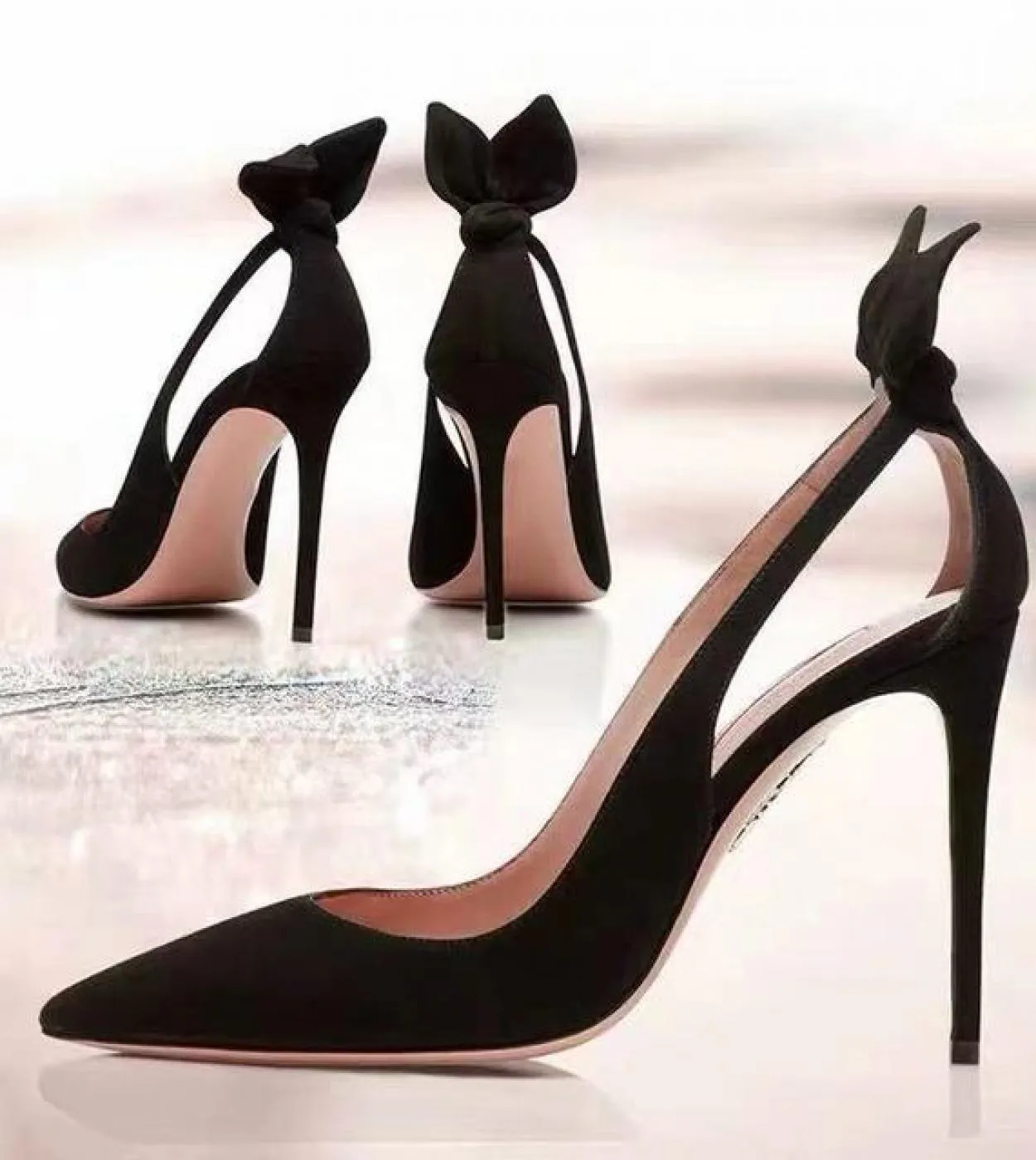 Scarpe slingback Tacchi trasparenti per le donne Scarpe eleganti Donna Fetish Tacchi alti Scarpe estive moda Donna Tacchi firmat