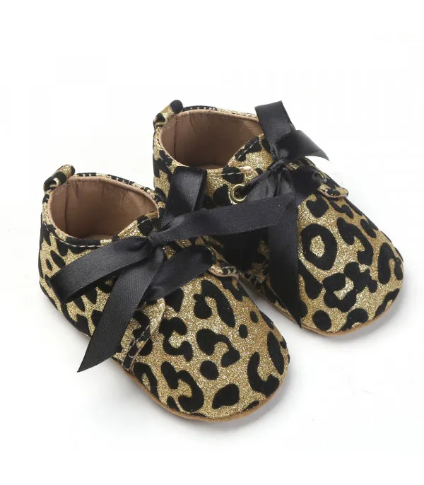 Scarpine neonata animalier glitter