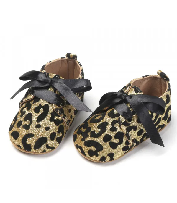 Scarpine neonata animalier glitter