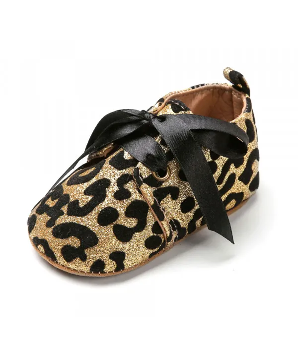 Scarpine neonata animalier glitter