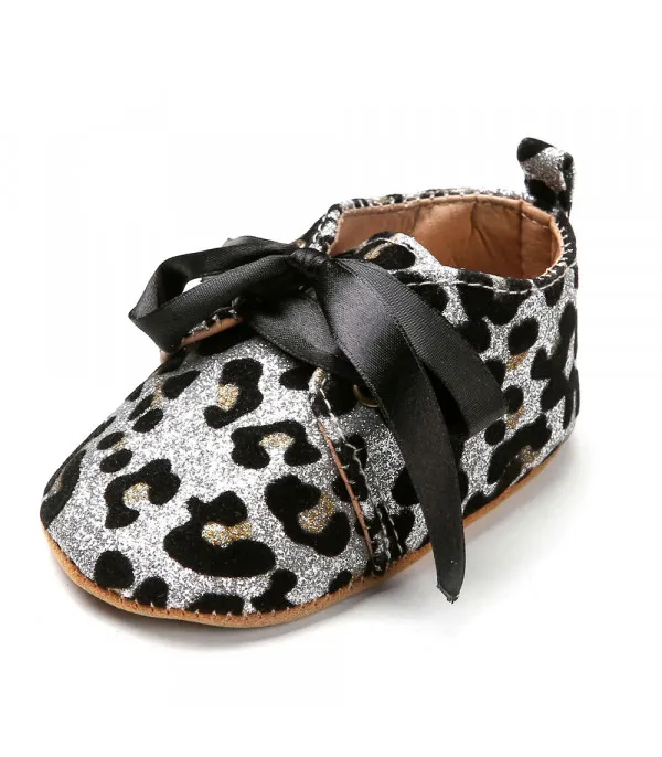 Scarpine neonata animalier glitter