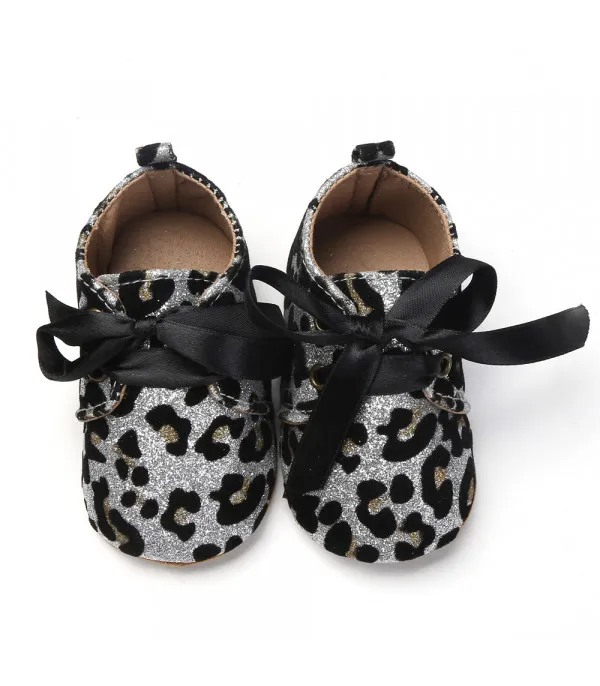 Scarpine neonata animalier glitter