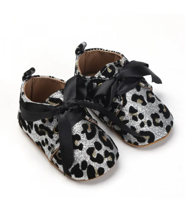 Scarpine neonata animalier glitter