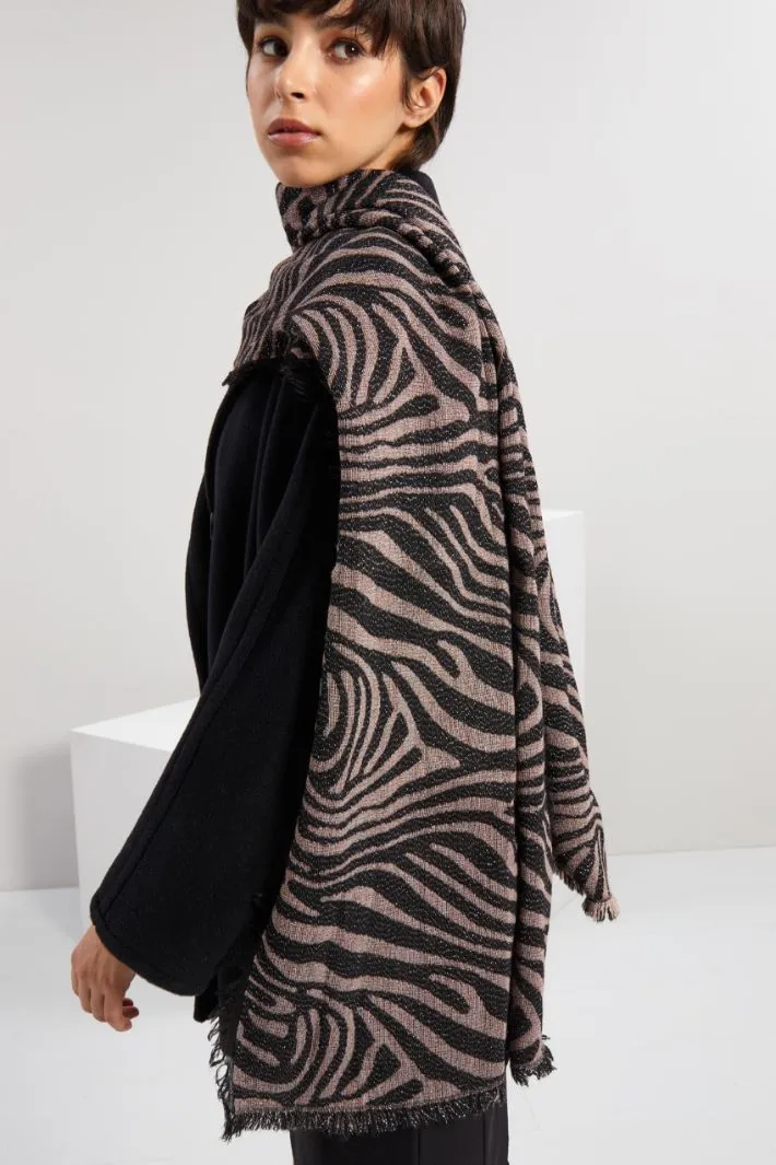 Sciarpa jacquard lamè