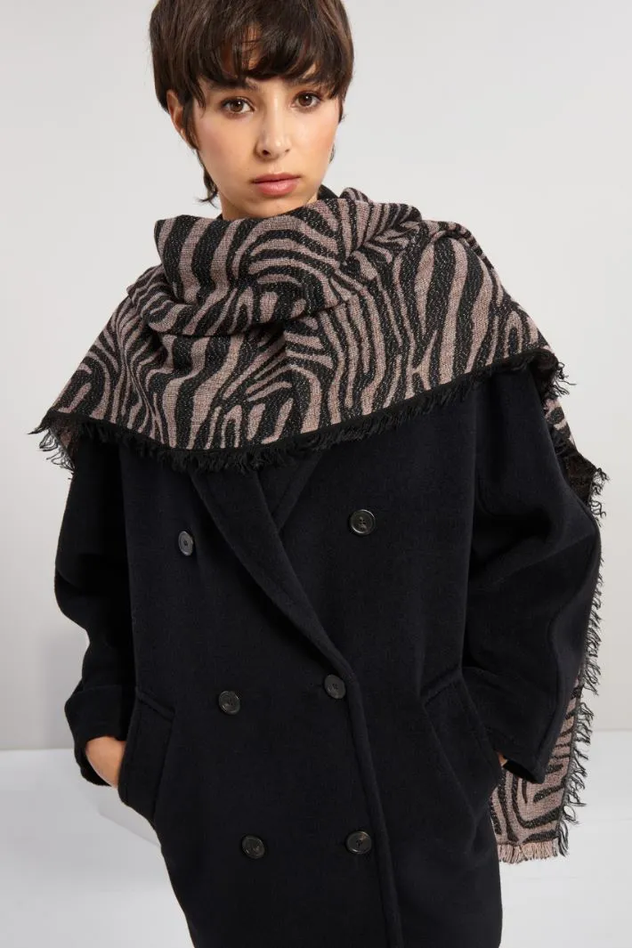 Sciarpa jacquard lamè