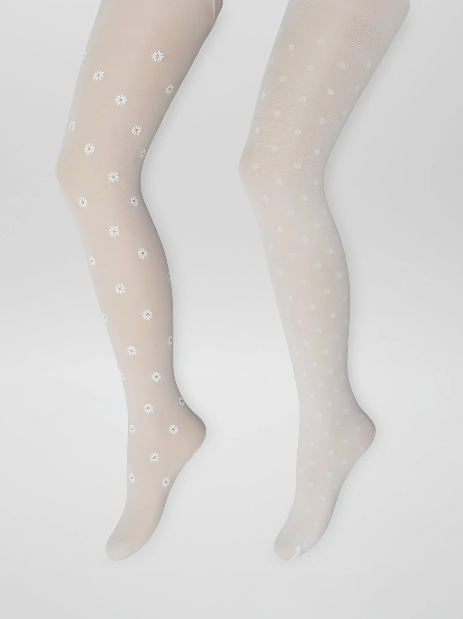 Set di 2 collant leggeri fantasia - ROSA
