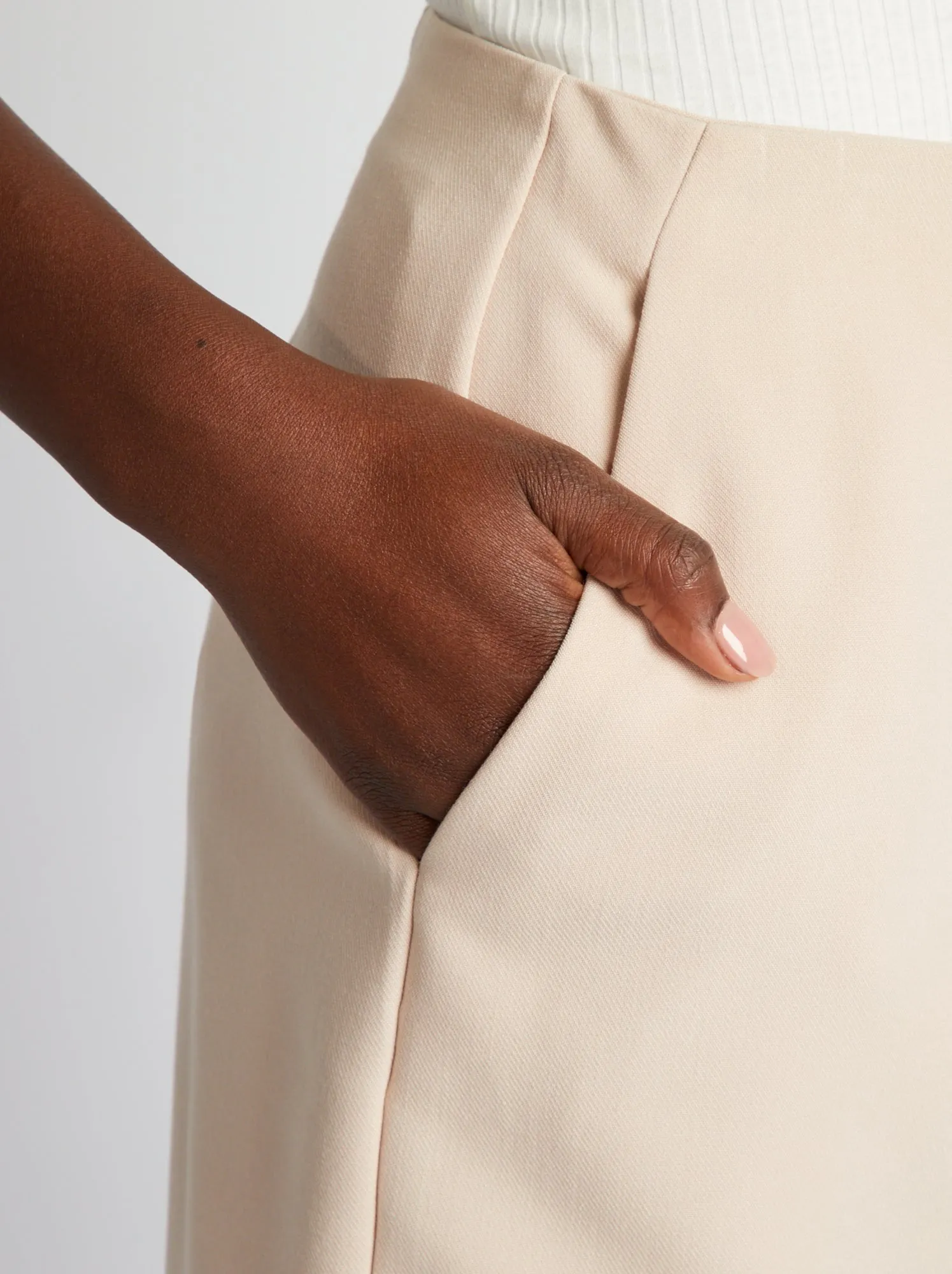 Shorts a vita alta smart - BEIGE