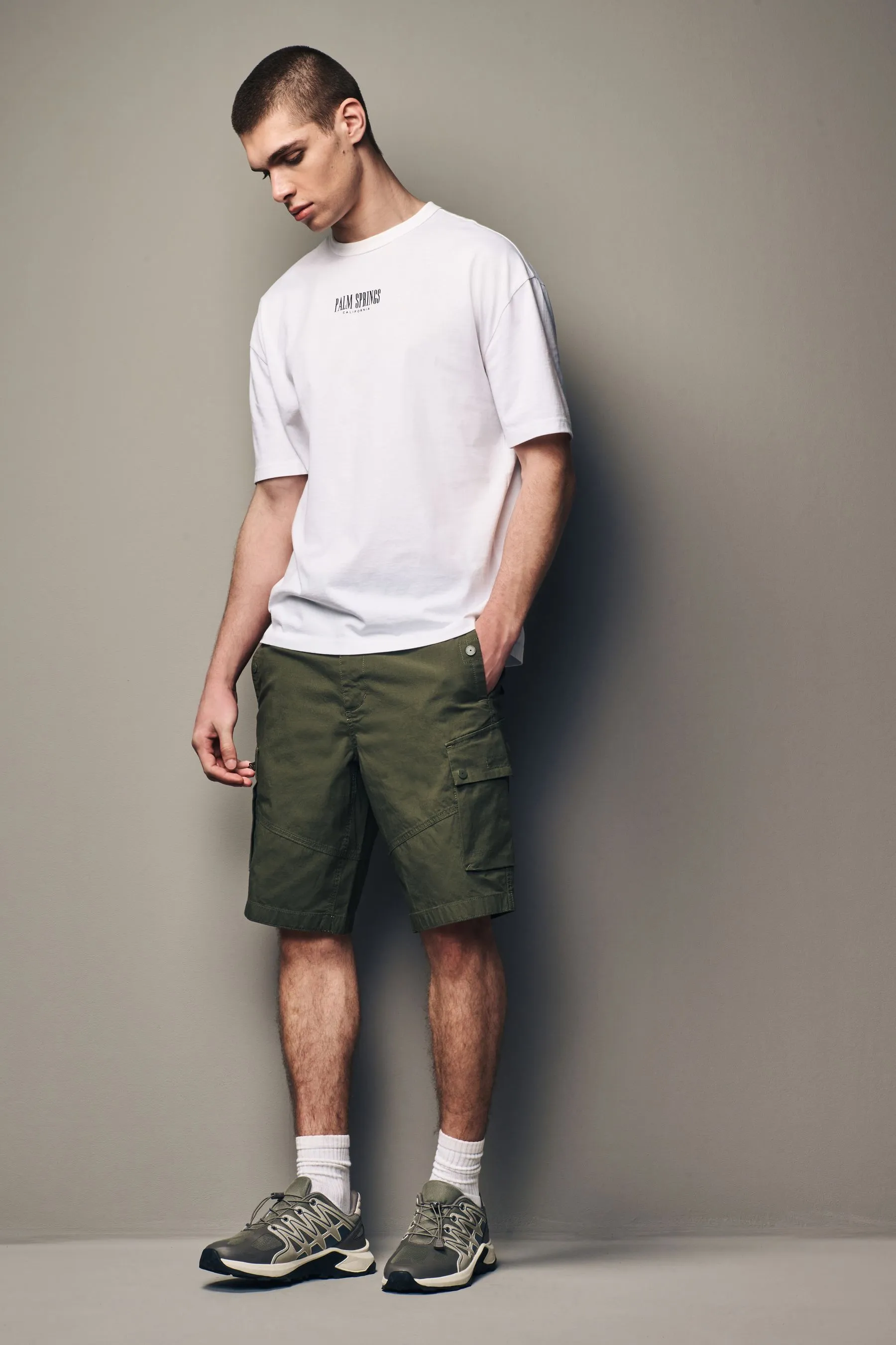 Shorts cargo multitasche elasticizzati leggeri