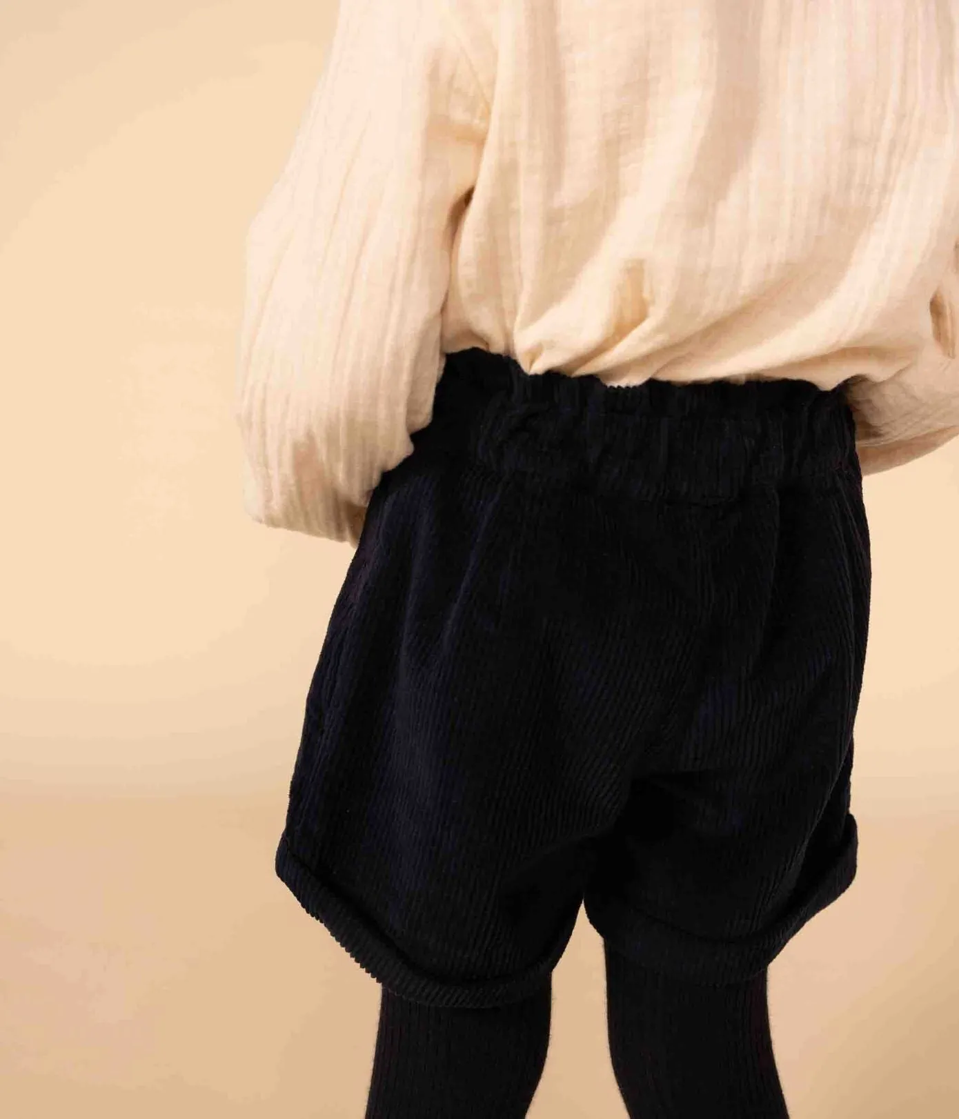 SHORTS IN VELLUTO A COSTE BAMBINA