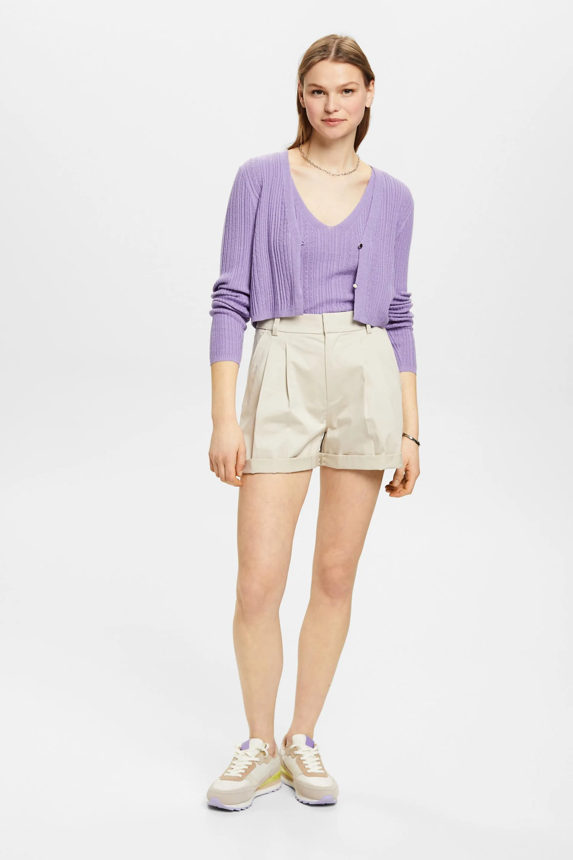 Shorts lavati in raso