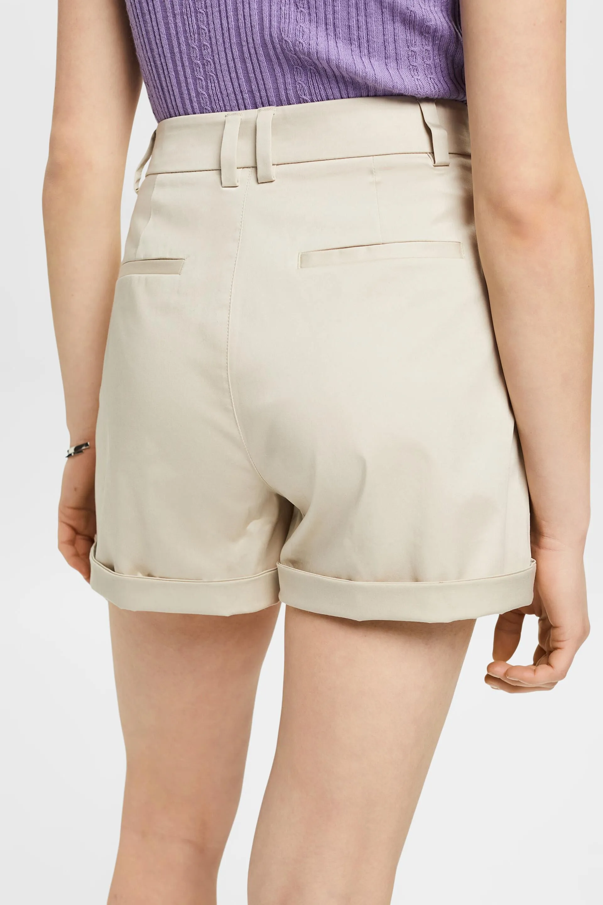 Shorts lavati in raso
