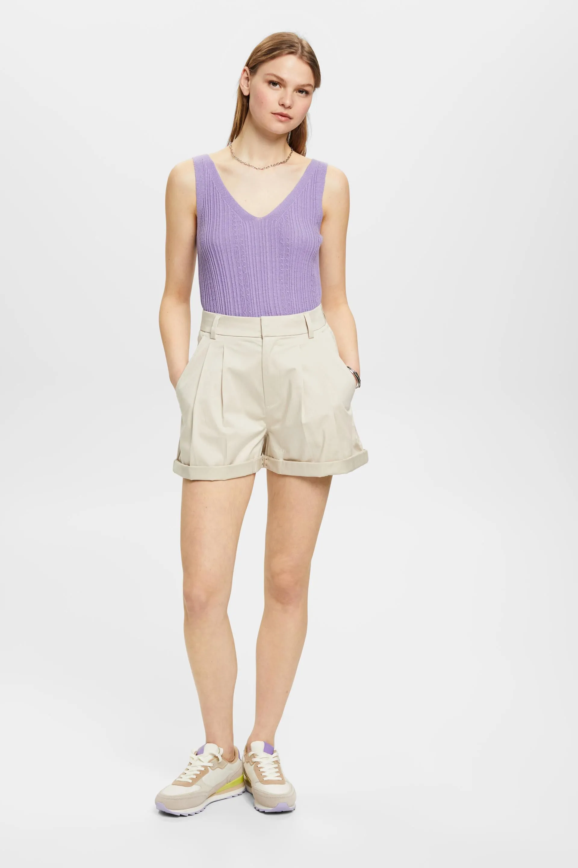 Shorts lavati in raso