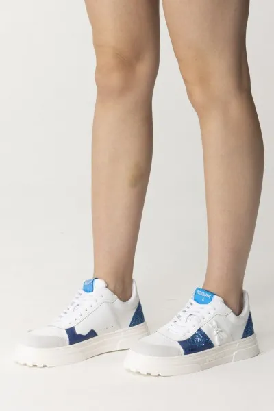 Sneakers multicolor con inserti glitterati Glitter Blue