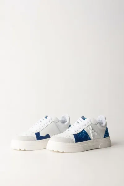 Sneakers multicolor con inserti glitterati Glitter Blue