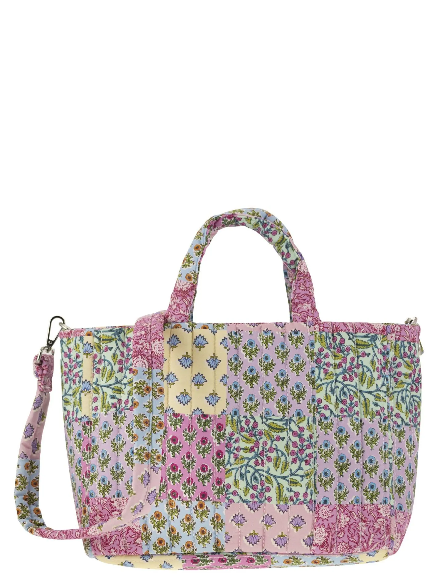 Soft Tote Mid quilted bag with flowers